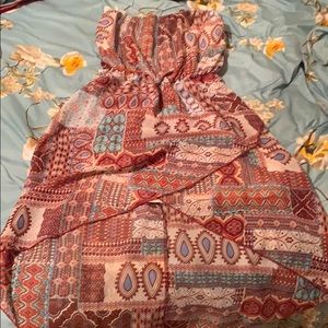 Strapless high low dress